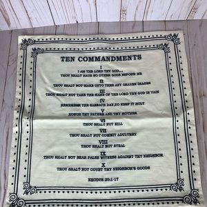 Ten Commandments pillow cushion cover.